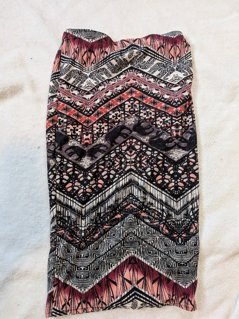 Hot Kiss Pink Black White Patterned Maxi Skirt